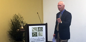 Dr. Merlin Switzer as guest speaker at the El Dorado Hills Community Services District